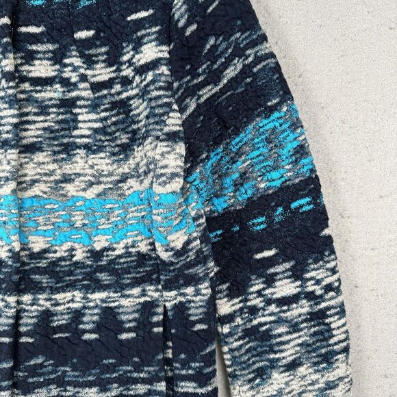 Fox’s Europe Knit Jacket Women’s 34 Blue Cotton Art To Wear Long Sleeve Pockets - Picture 4 of 16